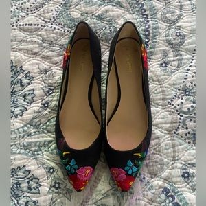Nine West Tropical Embroidered Flats